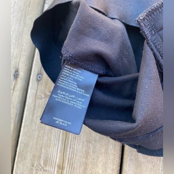 bebe Women's High Rise Black Stretch Leggings Rear Zippered size M - Picture 10 of 12